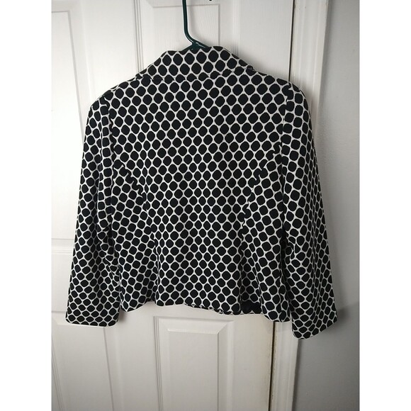 Donna Moore Pet Woman PL Blazer Office Professional Black White Polka Dot... - Picture 9 of 9